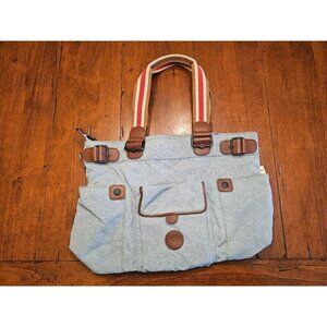Kipling art tote blue‎ red cotton blend handbag